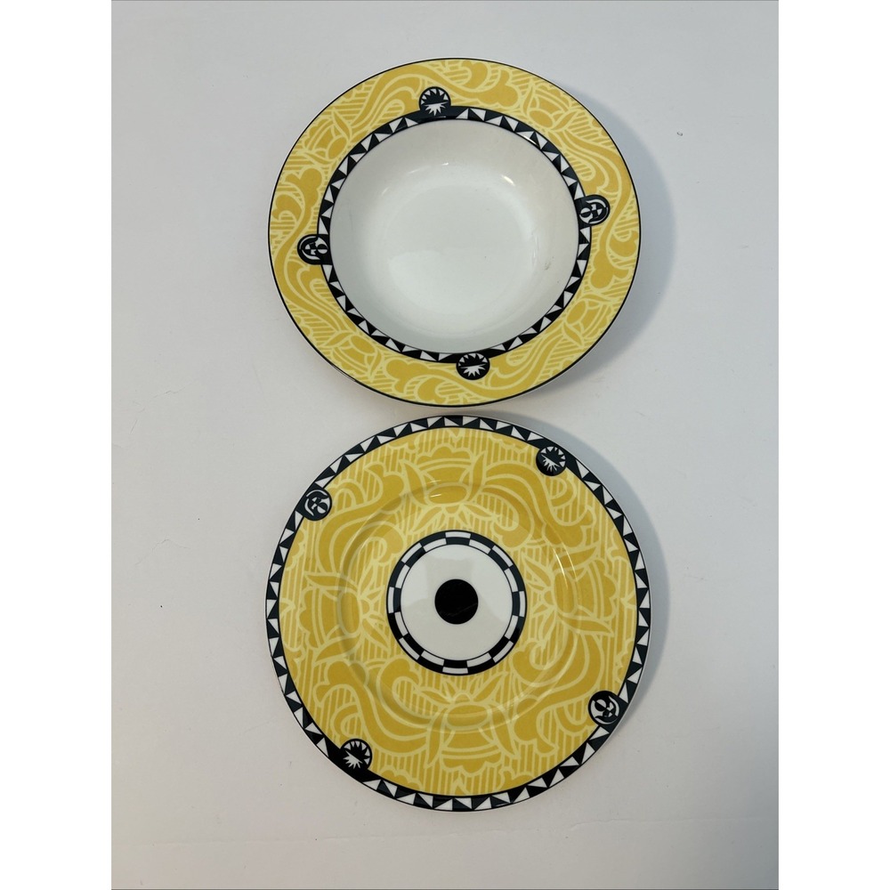 Mayfair Sasaki by Carin‎ Columbo Rimmed Soup Bowl And Saucier Yellow SKU 1493